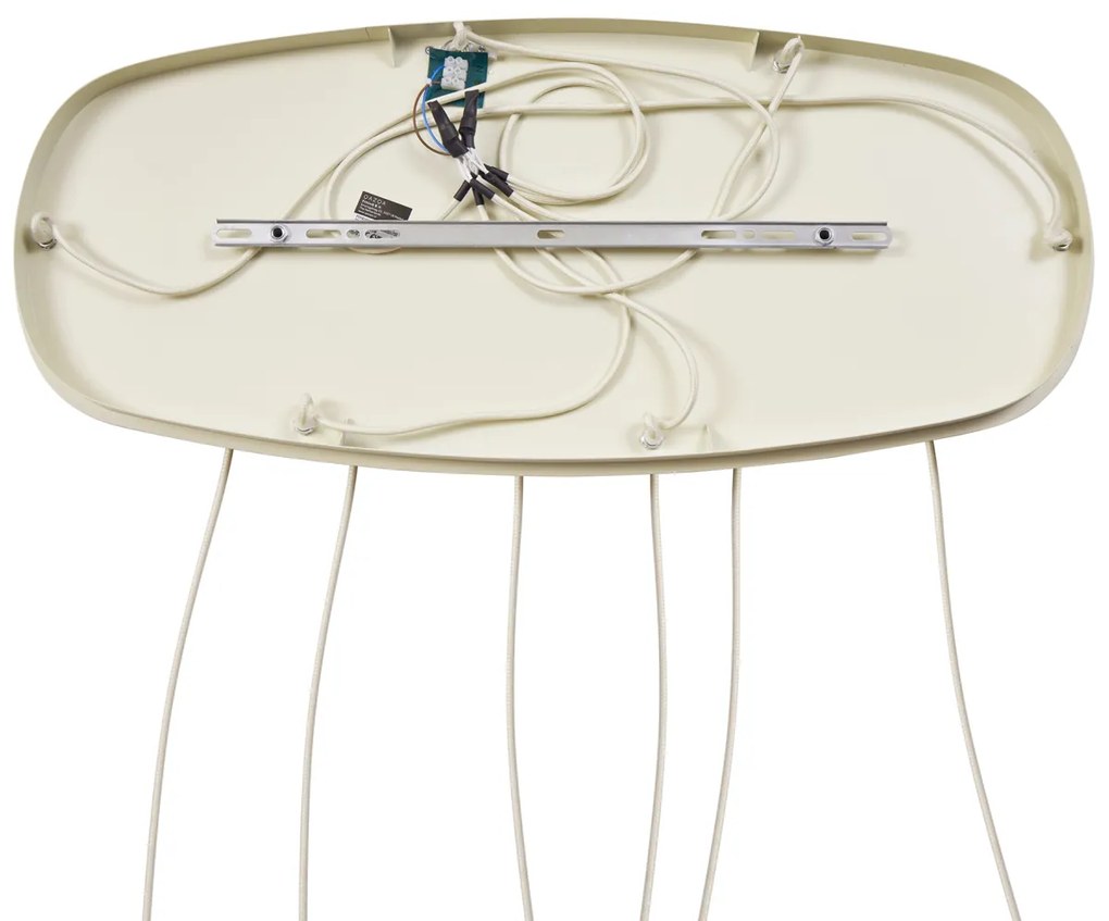 Lampada a sospensione scandinava color crema a 6 luci - Biles