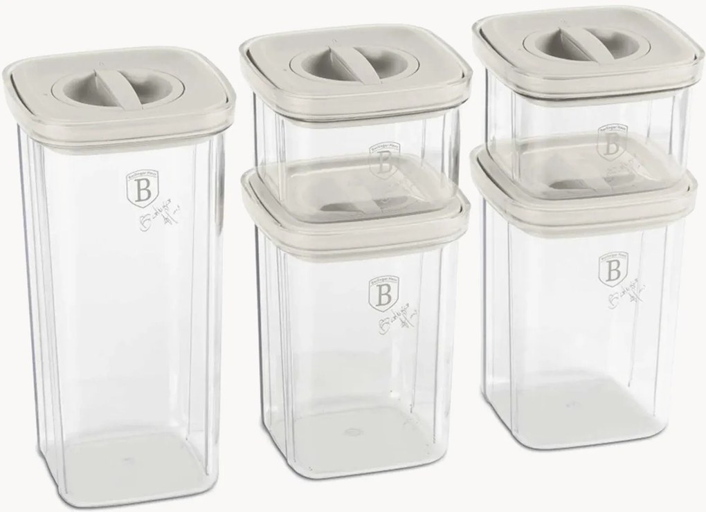 Set di 5 barattoli Cream