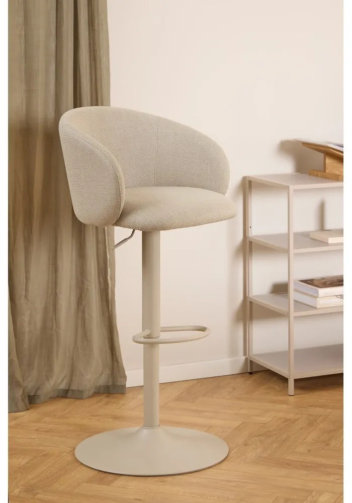 Sgabello da bar beige con altezza regolabile/con braccioli (altezza della seduta 86 cm) Eleanor – Actona