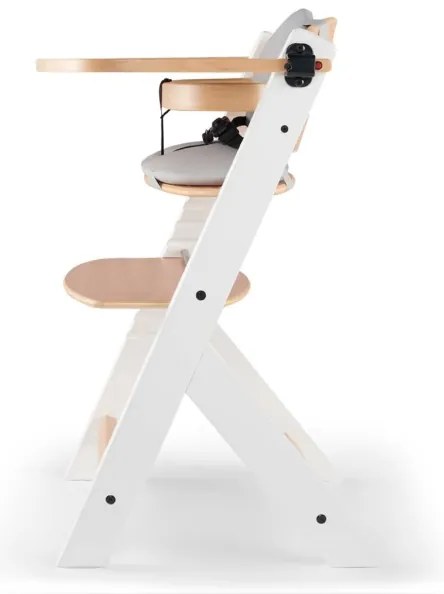 KINDERKRAFT - Sedia da pranzo per bambini ENOCK con cuscini grigio/bianco