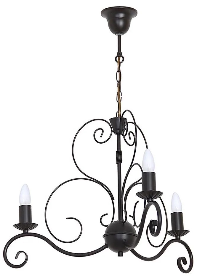 Lampadario a sospensione con catena MAURO 3xE14/60W/230V