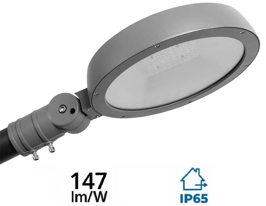 Lampione Stradale LED 40W 147lm/W - Osram chip LED Colore Bianco Naturale 4.000K