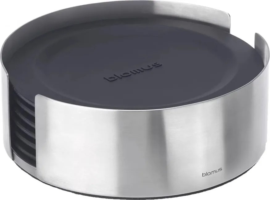 Set di sottobicchieri neri/argentati in silicone 6 pz Lareto – Blomus