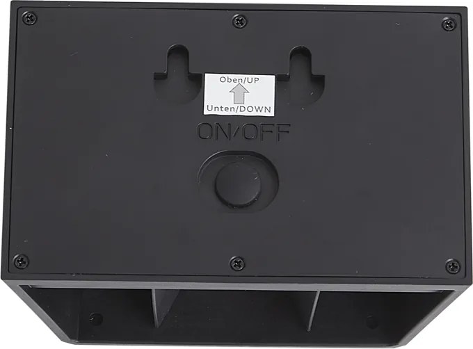 Lampada da parete per esterni Nera con LED 2 luci IP65 Solare - Christof