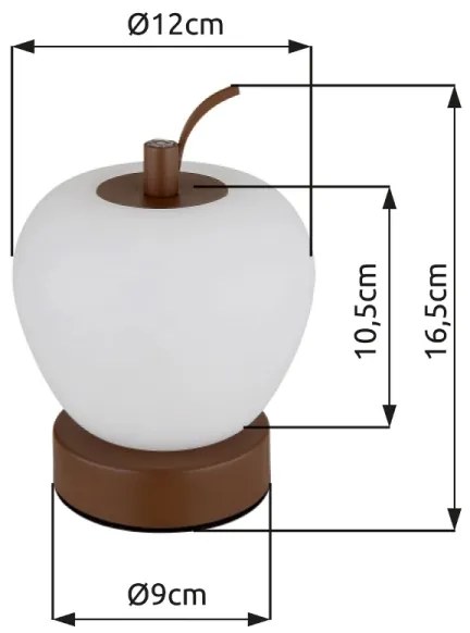 Globo 21011 - Lampada da tavolo LED dimmerabile EVALINA LED/2W/3,7V