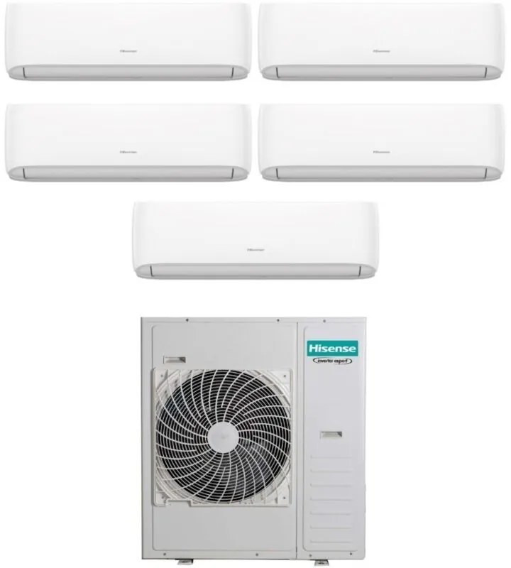 Condizionatore Penta Split Hisense Hi-Comfort 9+9+9+9+12 con 5AMW125U4RTA R-32 Wi-Fi Integrato