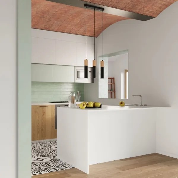 Sollux SL.0632 - Lampadario a sospensione con filo PABLO 1xGU10/40W/230V nero