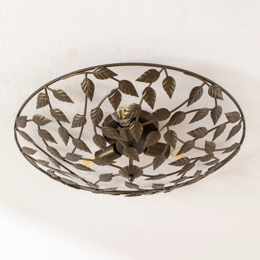 Plafoniera soffitto Arion Luminex, dimmerabile, Ottone / Oro, Soggiorno / Sala da pranzo, Metallo, Plafoniera