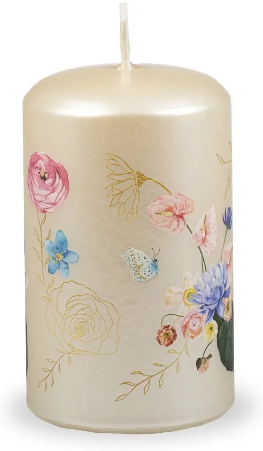 Candela beige, tempo di combustione 40 h Flower Paradise - Unipar