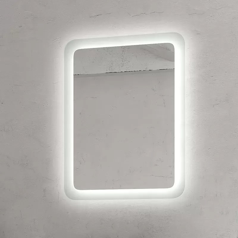 Specchio led 80x60 cm con cornice illuminante modello A800 - KAMALU