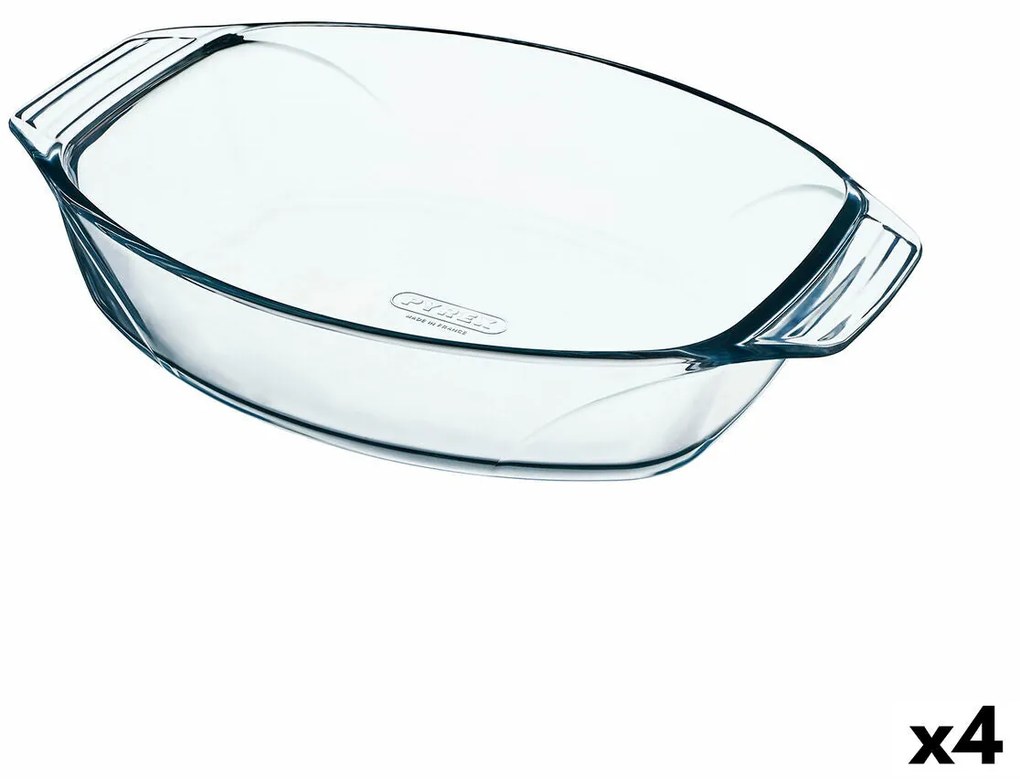 Teglia da Cucina Pyrex Irresistible Ovale 30,3 x 20,8 x 6,8 cm Trasparente Vetro (4 Unità)