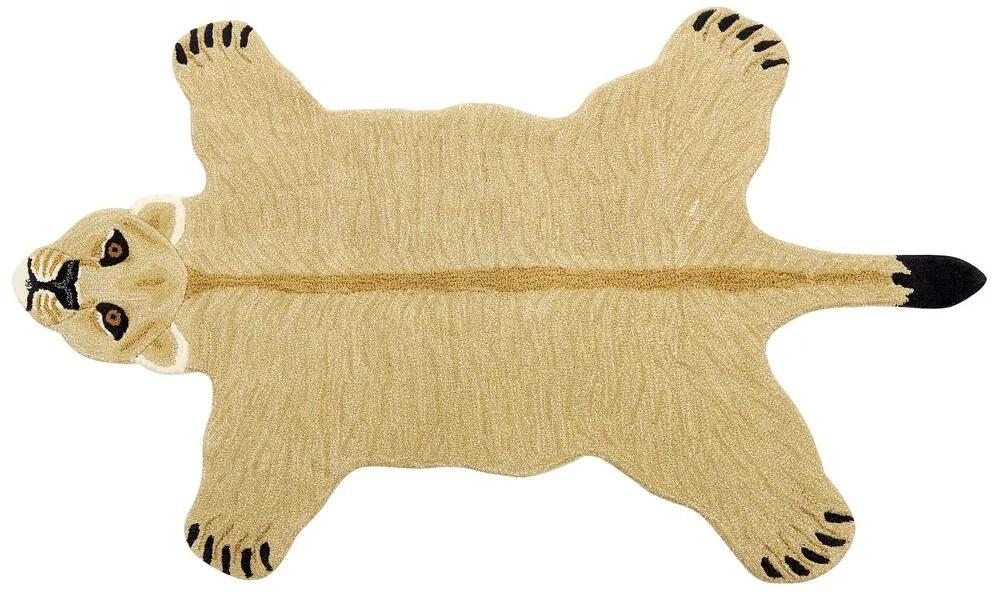 Tappeto per bambini lana beige 100 x 160 cm SARABI Beliani