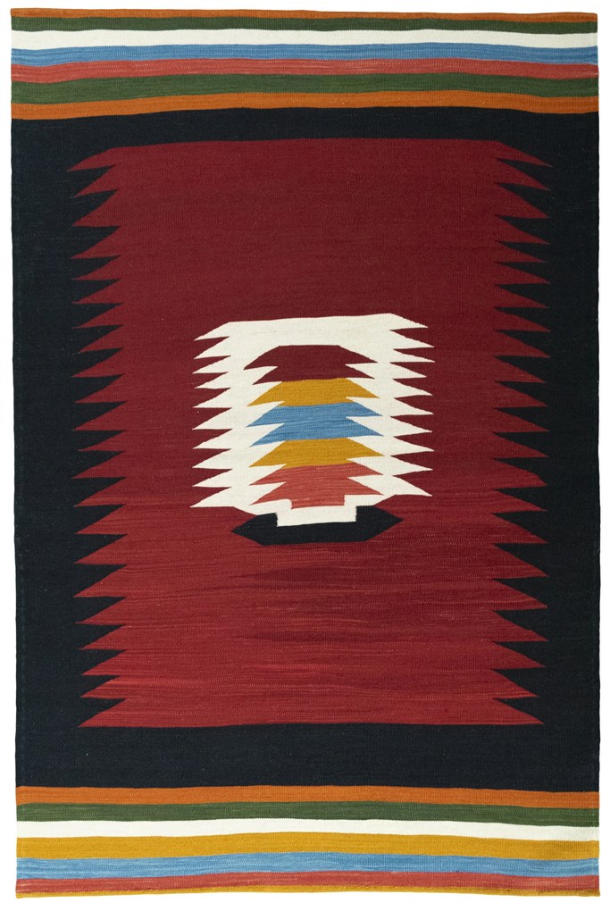 Kilim Tappeto persiano 230x150 Rosso (Iran) Tessuto A Mano
