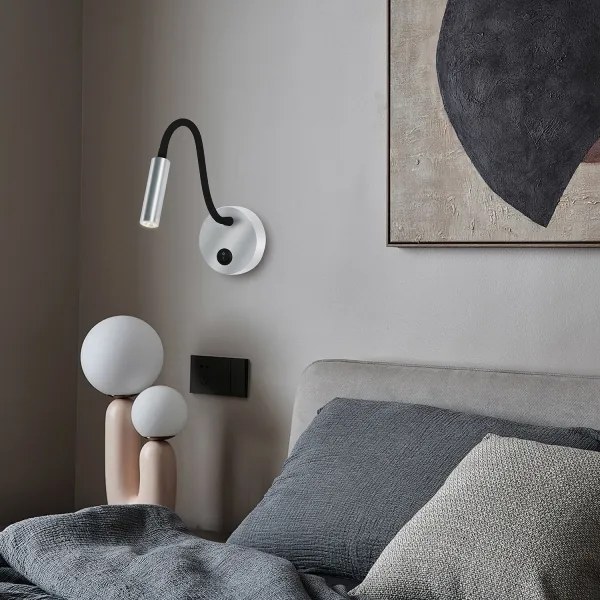 Brilagi - LED Lampada flessibile da muro MAYA LED/3W/230V 4000K argento