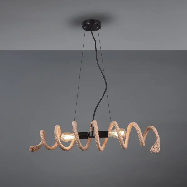 Reality - Lampadario su corda ARI 2xE27/10W/230V