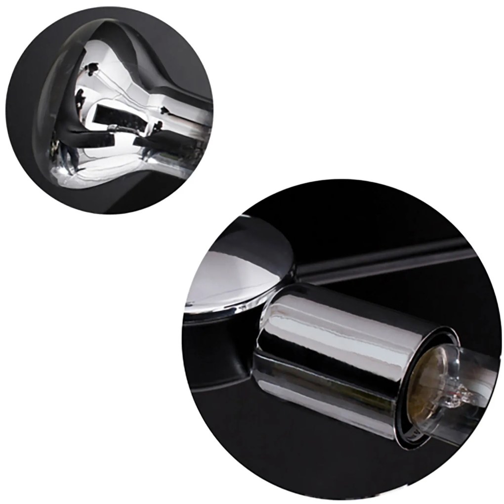 Sospensione Moderna 1 Luce Houyi In Acciao Nero E Cromo