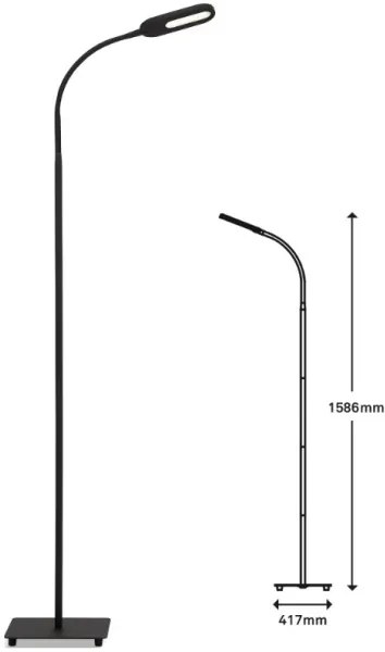 Briloner 1297-015 - Lampada da terra flessibile LED dimmerabile LED/6,6W/230V
