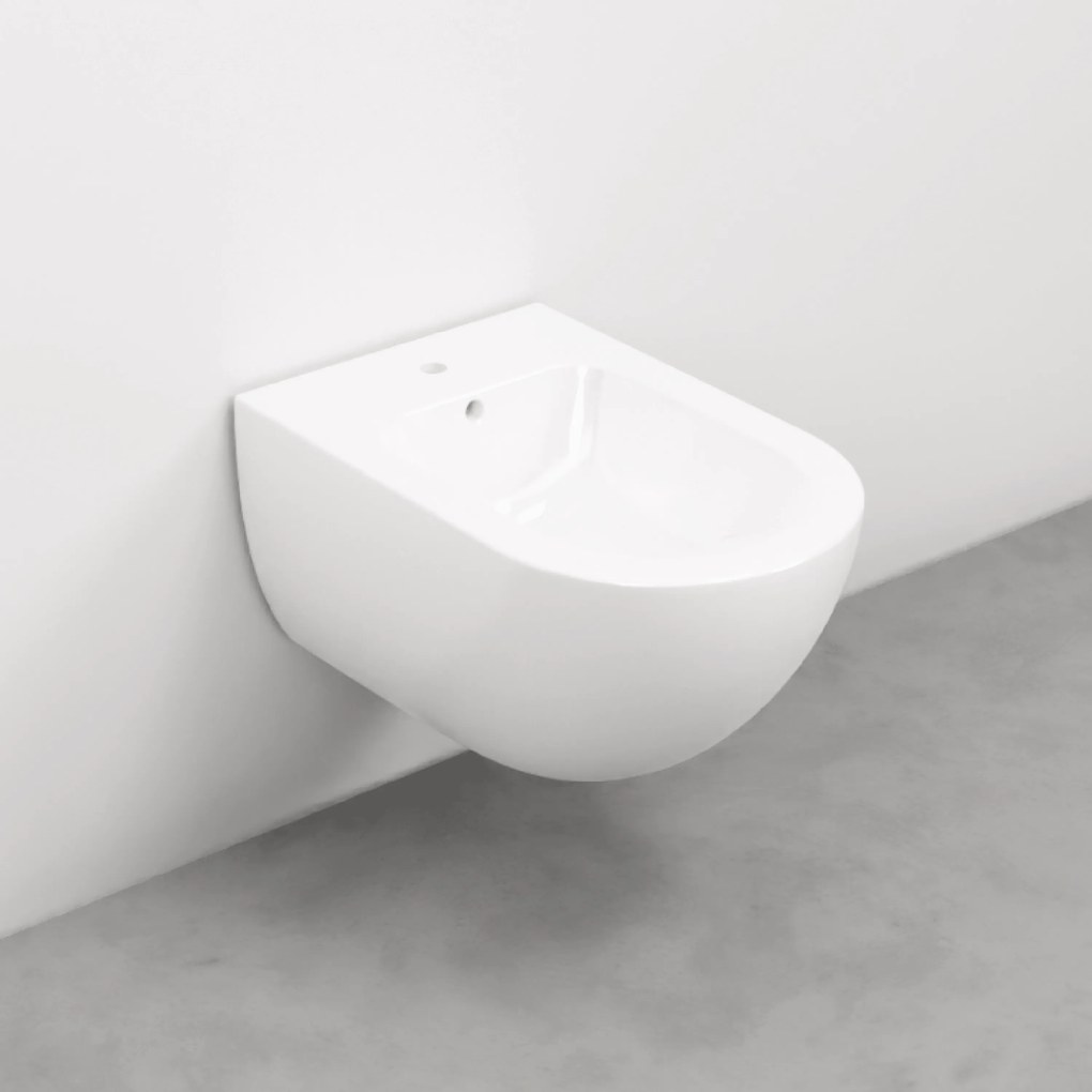 Bidet Sospeso Ceramica Cielo "Enjoy 53" Bianco Lucido