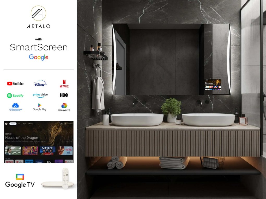 Specchio con illuminazione LED  M15
