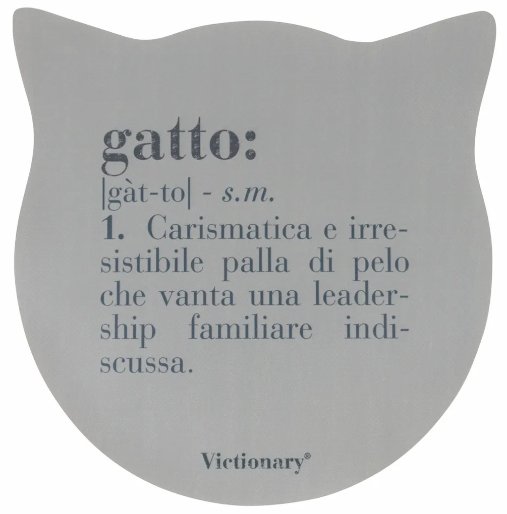 Tovaglietta scritta gatto pvc Victionary