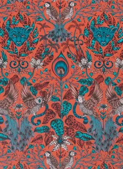 Clarke & Clarke Carta da parati Amazon - red