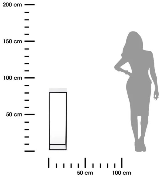 Portafiori BASICLOFT 80x24 nero/bianco
