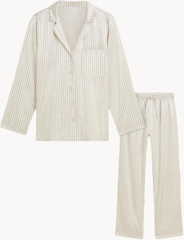 Pigiama da donna in seta Striped