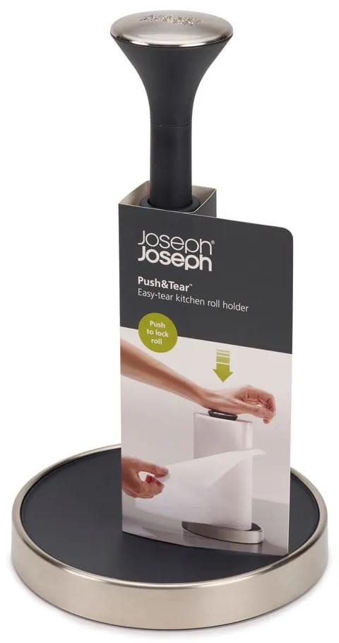 Portasciugamani da cucina nero Push'n´Tear Push&amp;Tear™ - Joseph Joseph
