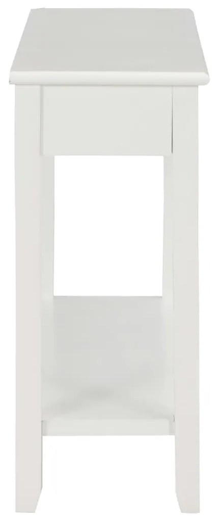 Tavolo consolle bianco 110x35x80 cm in legno