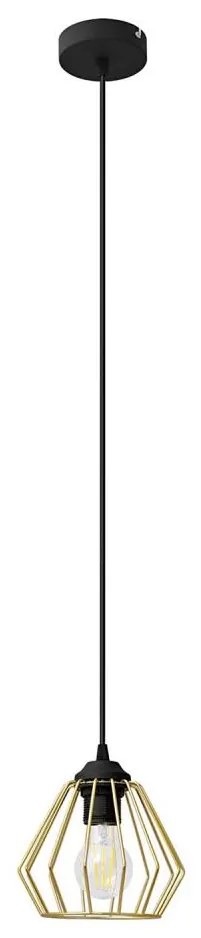 Lampadario a sospensione con filo AGAT 1xE27/15W/230V oro/nero