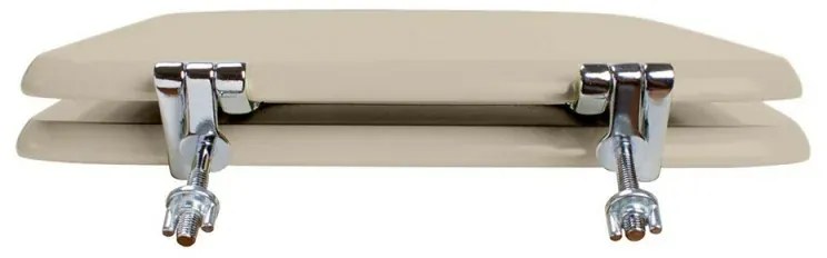 Copriwater champagne serie Conca Ideal Standard in legno rivestito con cerniere
