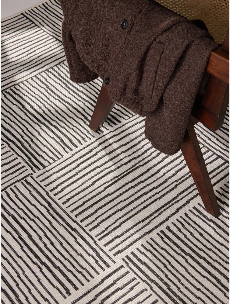 Tappeto da interno/esterno nero/color crema 120x170 cm Haringey Nightingale – Ted Baker