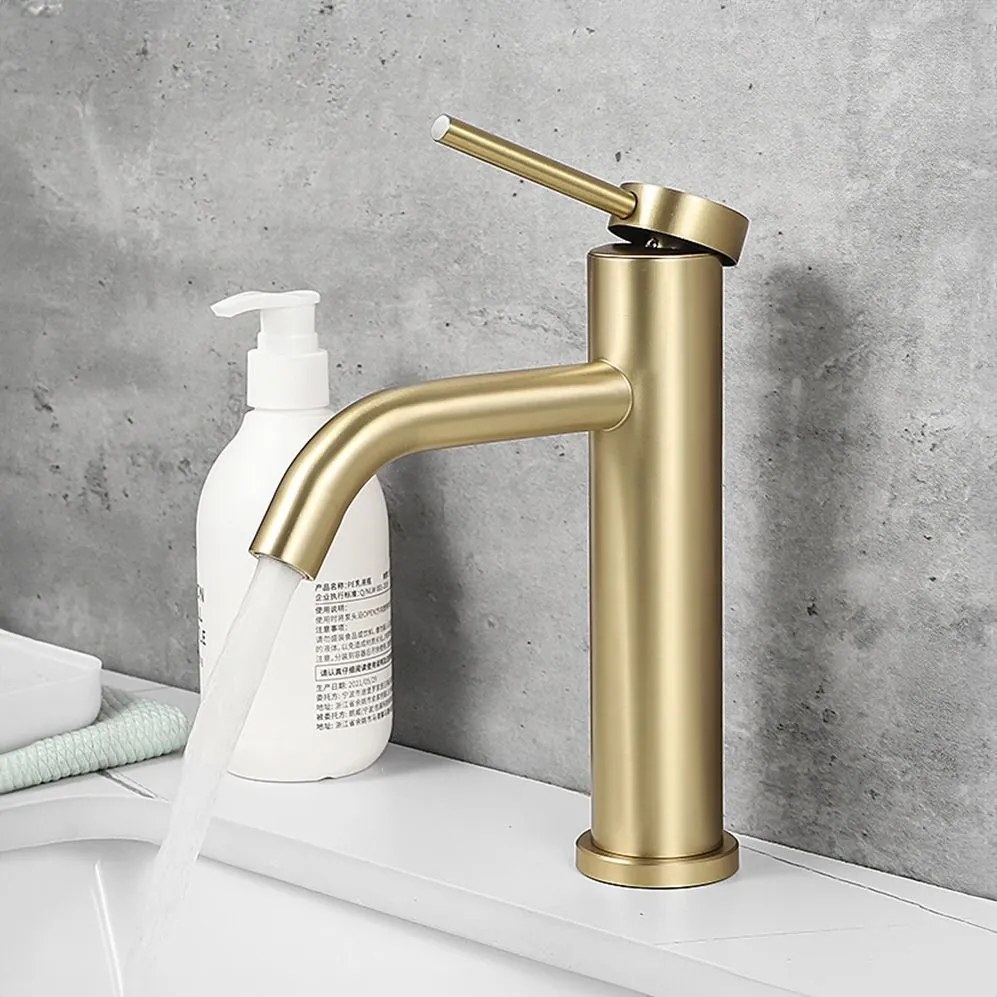 Rubinetto da lavabo Rea CLIF GOLD BRUSH