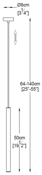 Zuma Line P0461-01A-F7F7 - Lampadario LED su filo LOYA LED/5W/230V