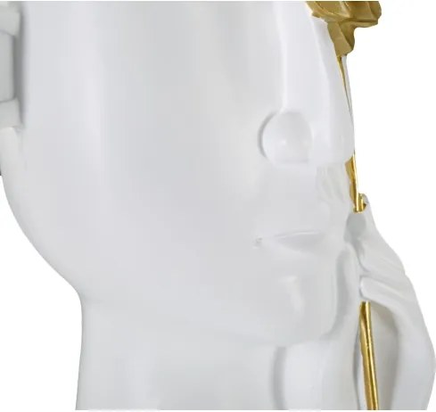 Vaso Face Con Fiore Cm 14X13X27