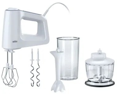 Sbattitore-Impastatrice Braun HM 3135 WH 500 ml 500W Bianco Bianco/Grigio 500 W