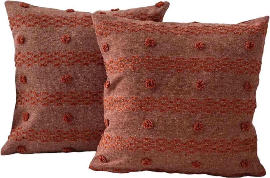 Federe decorative in set 2 pz 43x43 cm Tuffet – Mioli Decor