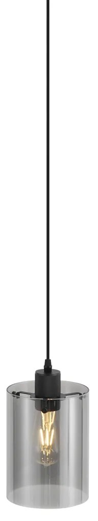 Faretto moderno nero con vetro fumé per sistema a binario monofase - Iconic Dome