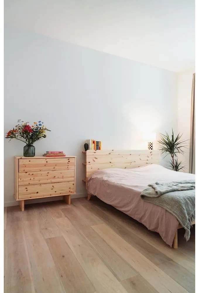 Letto matrimoniale in legno di pino con griglia 140x200 cm Retreat - Karup Design