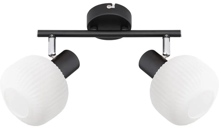 Prezent 27520 - Faretto ARYA 2xE14/40W/230V nero/bianco