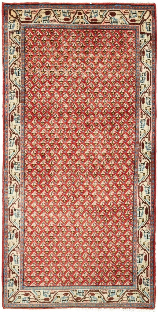 Hamedan Tappeto 60x130 (Iran) Annodato A Mano