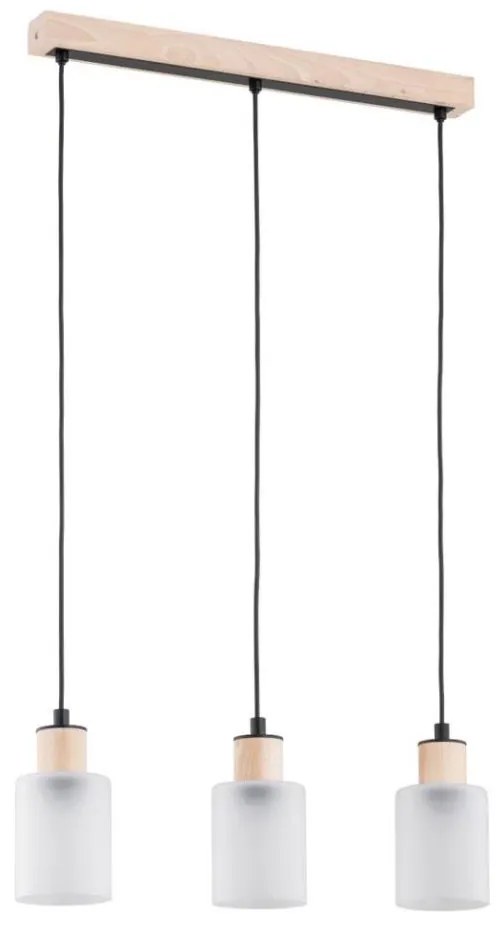 Lampadario a sospensione con filo NATUR 3xE27/60W/230V