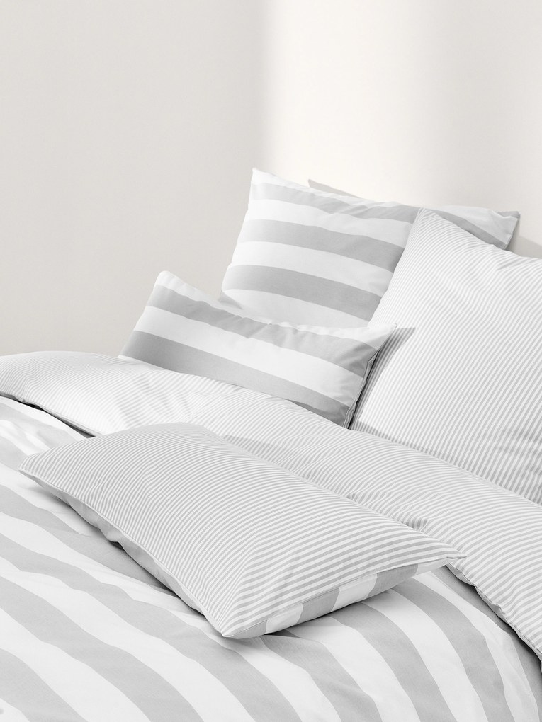 Copripiumino reversibile in cotone a righe Lorena