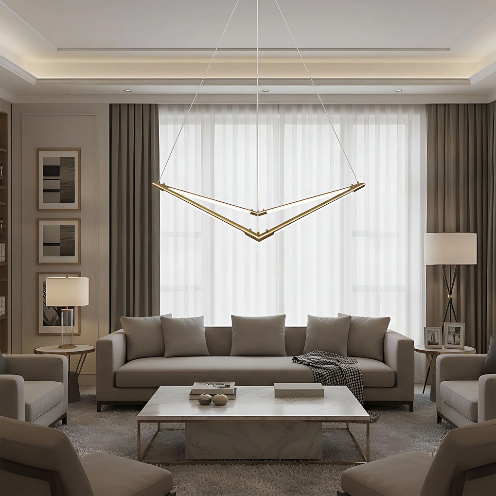 Lampada da soffitto LED APP1776-CP Brush Gold