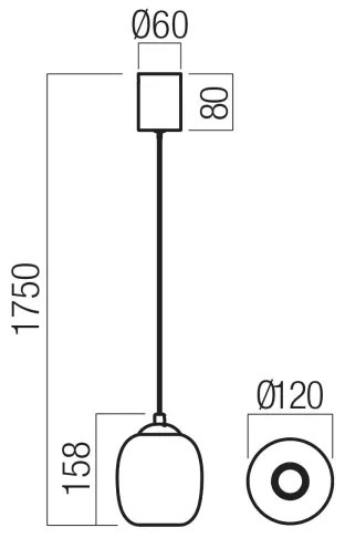 Redo 01-3486 - Lampada a sospensione su cavo KHADI LED/6W/230V CRI90 Ø12 cm nero/fumé