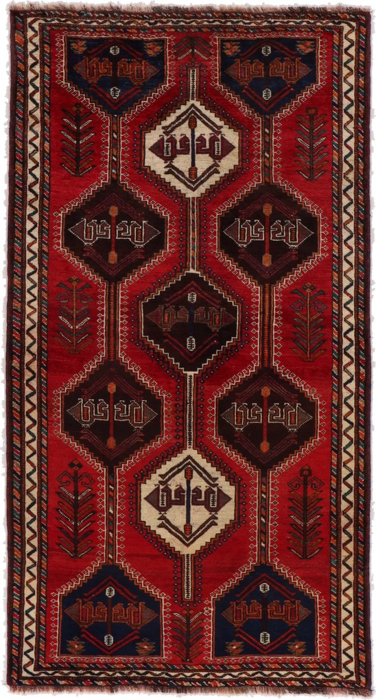 Shiraz Tappeto persiano 250x140 (Iran) Annodato A Mano