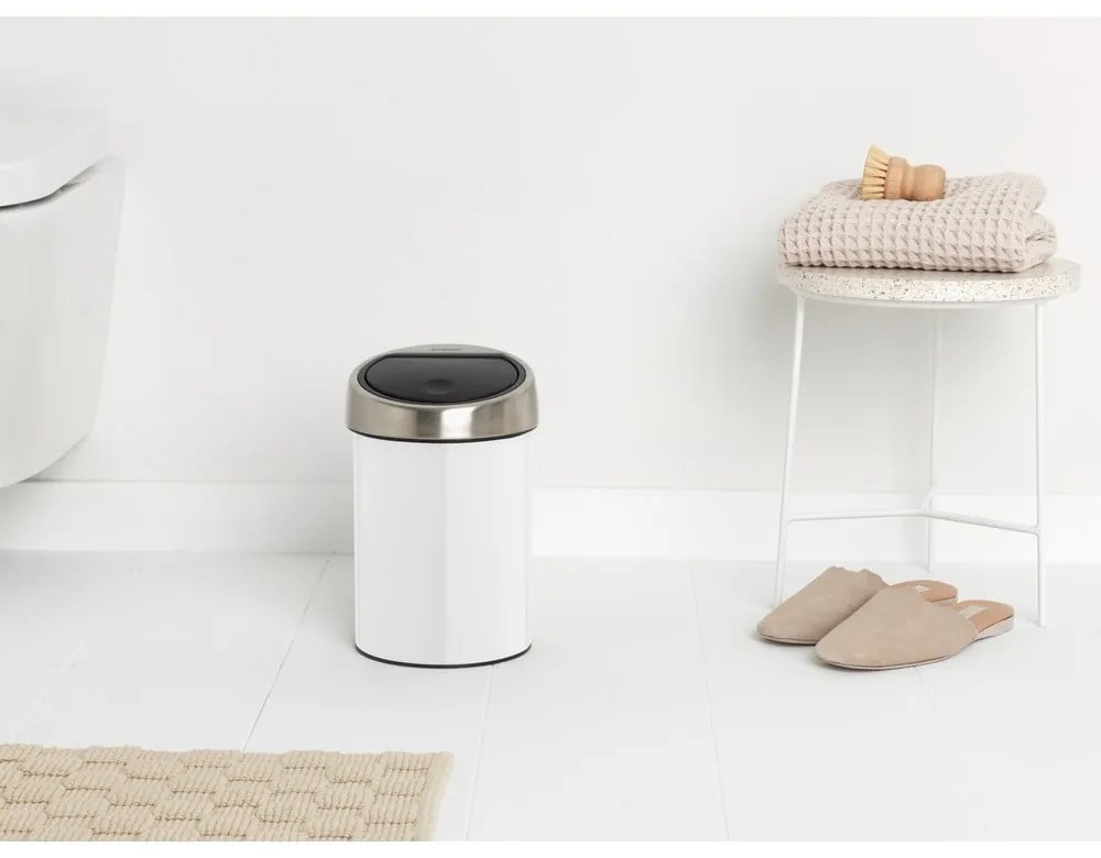 Bidone touch in acciaio bianco 3 l Touch Bin - Brabantia
