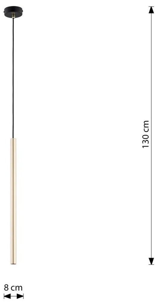 Lampada a Sospensione SELTER 1 BLACK WHITE e GOLD