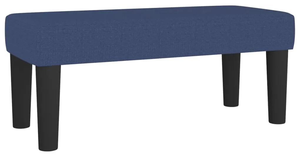 Giroletto a Molle con Materasso Blu 120x200 cm in Tessuto