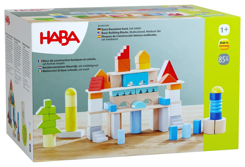 Mattoncini di base colorati, Set medio - 85 pezzi